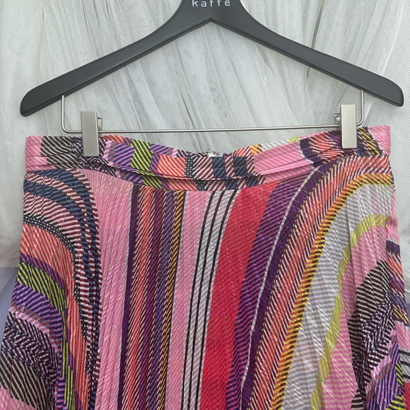 Brigitte Herskind Nessa Multicolor Striped Midi Skirt - Picture 4 of 9